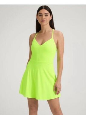 NWT Spiritual Gangster Neon Lime Jet Active Dress|Size Small
